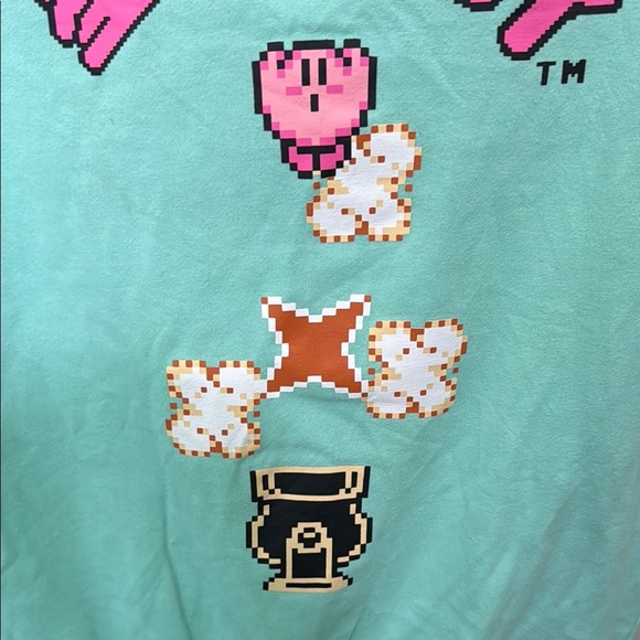 Kirby Graphic vintage Women's Crew Neck Sweater - Light Green - Picture 4 of 8